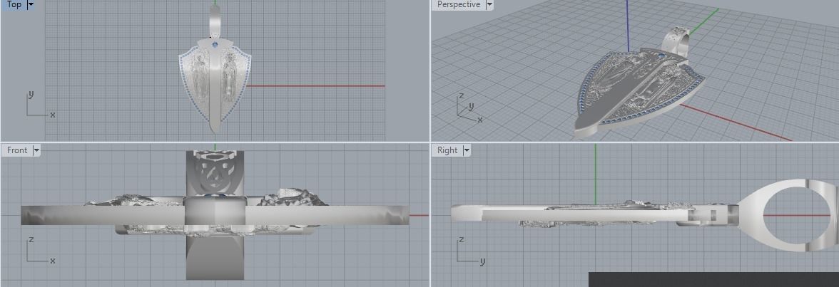 Orthodox Pendant with the faces of saints 3D print model_10