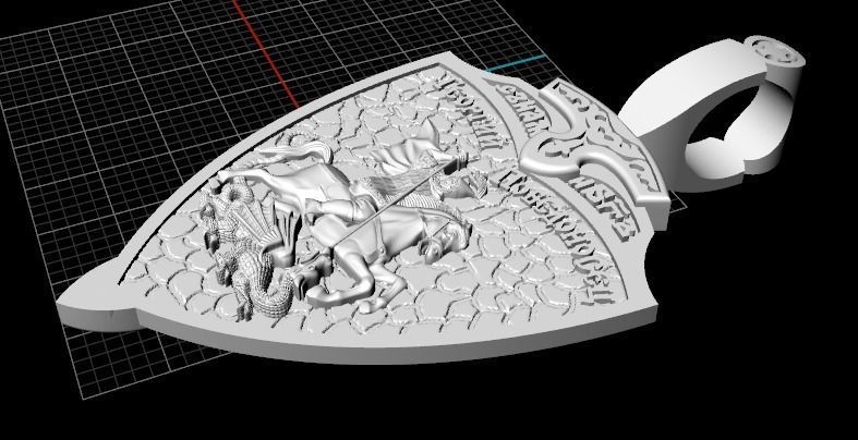 Orthodox Pendant with the faces of saints 3D print model_5