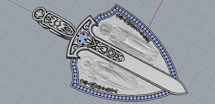 Orthodox Pendant with the faces of saints 3D print model_14