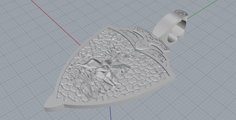 Orthodox Pendant with the faces of saints 3D print model_12
