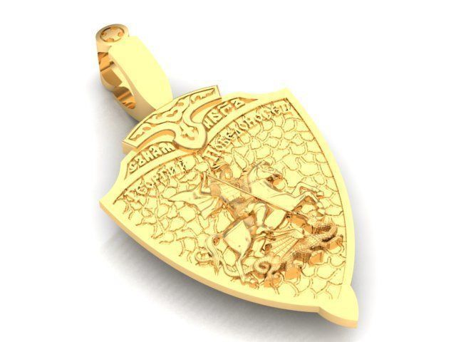 Orthodox Pendant with the faces of saints 3D print model_2