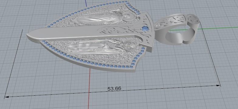 Orthodox Pendant with the faces of saints 3D print model_9