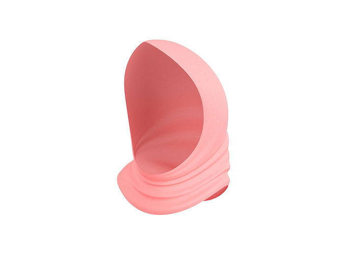 Hijab hooded headband 3D model