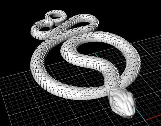 Snake Pendant 3D print model_8