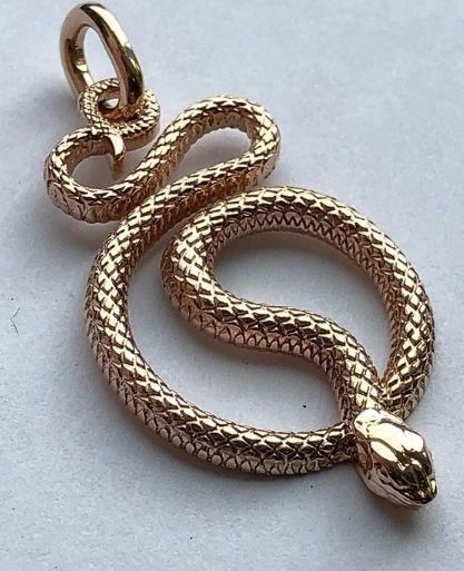 Snake Pendant 3D print model_10