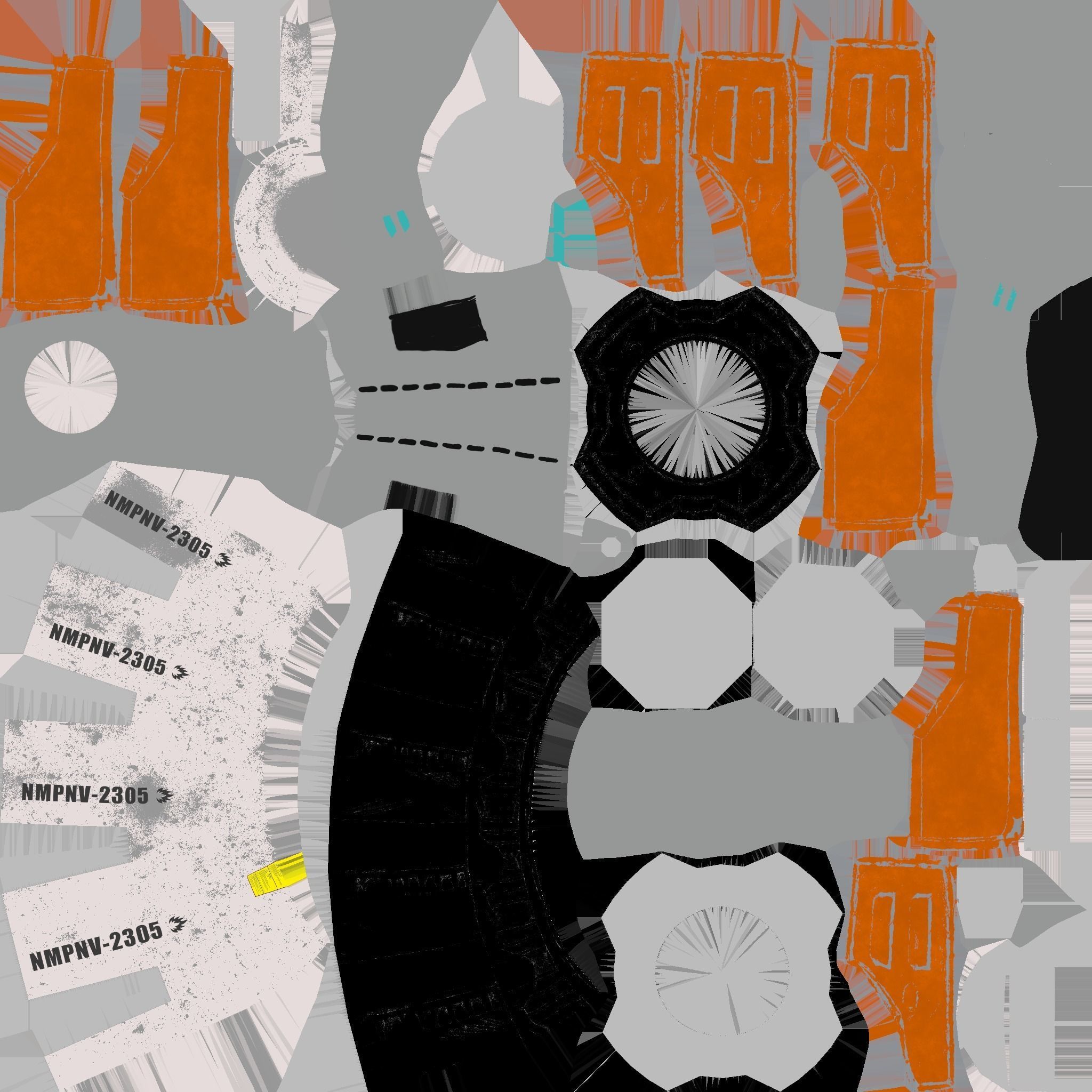 Granade hi-tech Low-poly 3D model_1