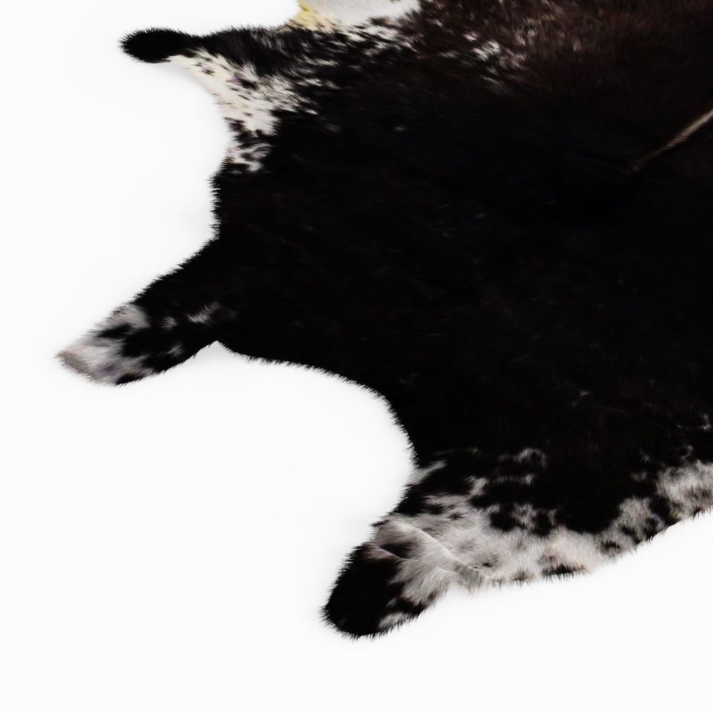 Black And White Cow Skin Rug 3D model_3