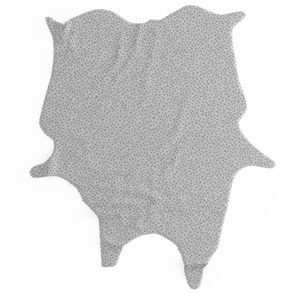 Black And White Cow Skin Rug 3D model_4
