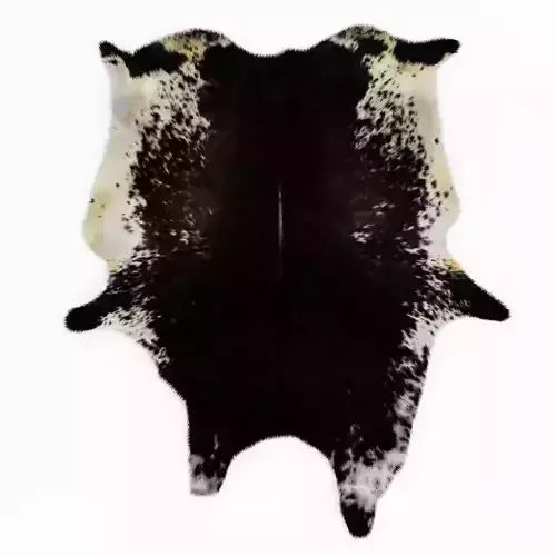 Black And White Cow Skin Rug 3D model
