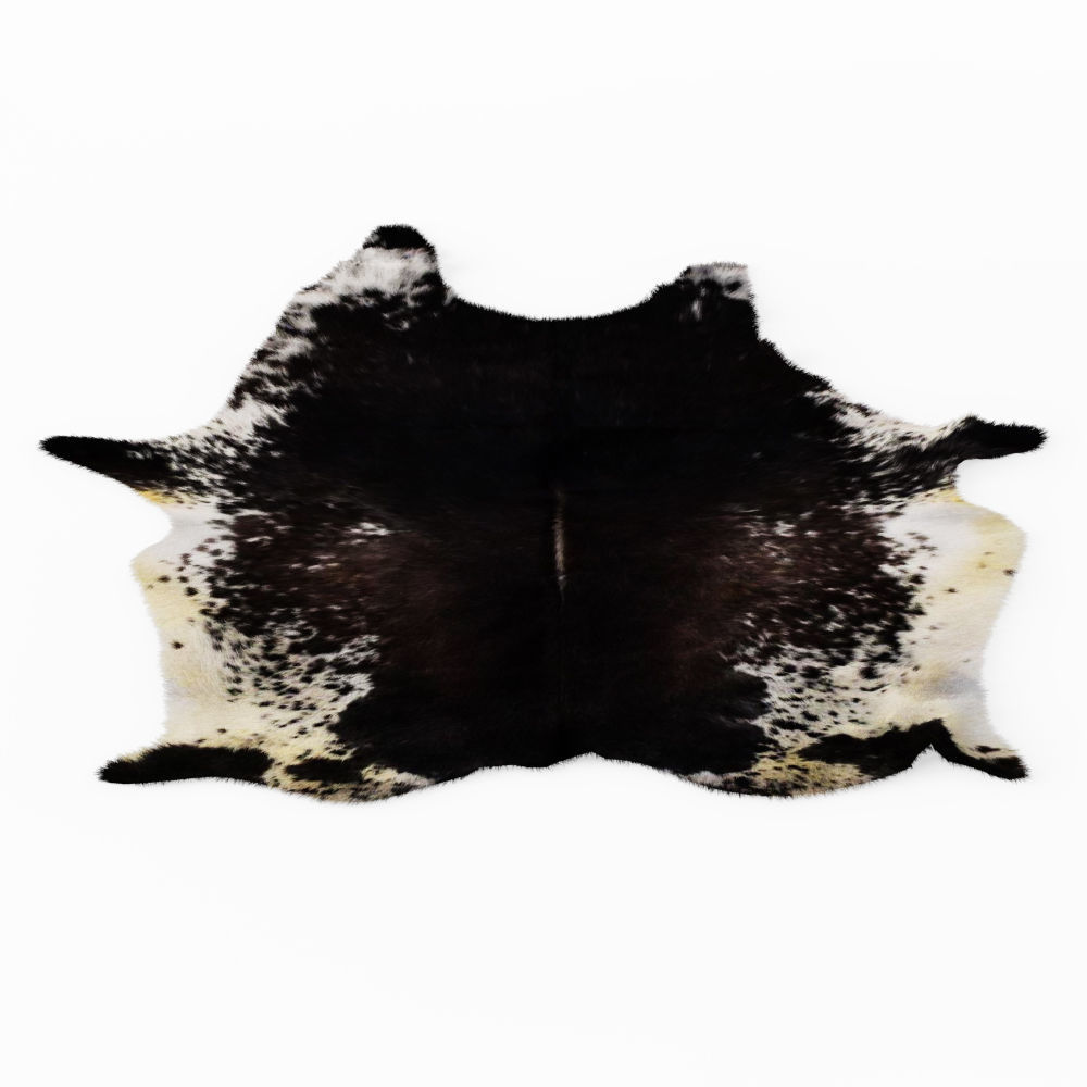 Black And White Cow Skin Rug 3D model_1