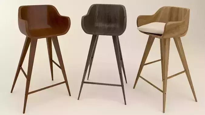 Wood Bar Chair
