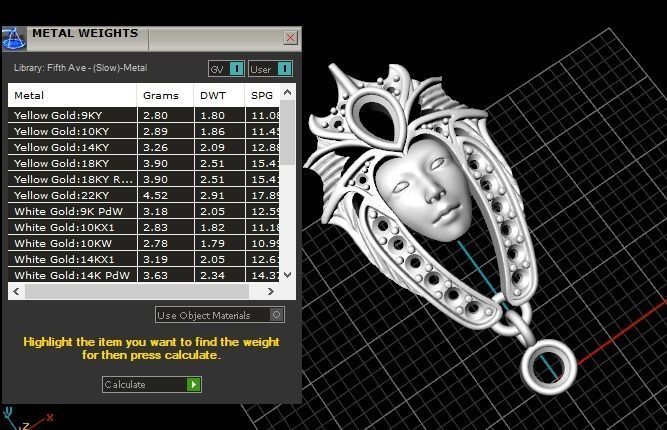 Earrings Head Girl 3D print model_1