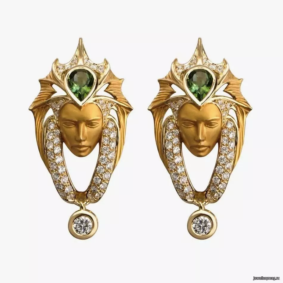 Earrings Head Girl 3D print model_0