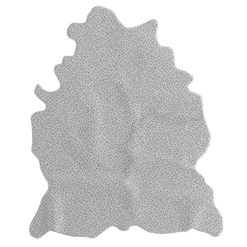 Black And White Skin Cow Rug 3D model_4