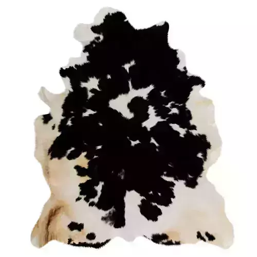 Black And White Skin Cow Rug 3D model