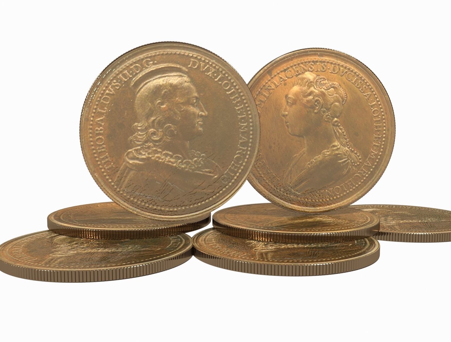 Medals Ferd de Saint Urbain 45 mm 3D model_2