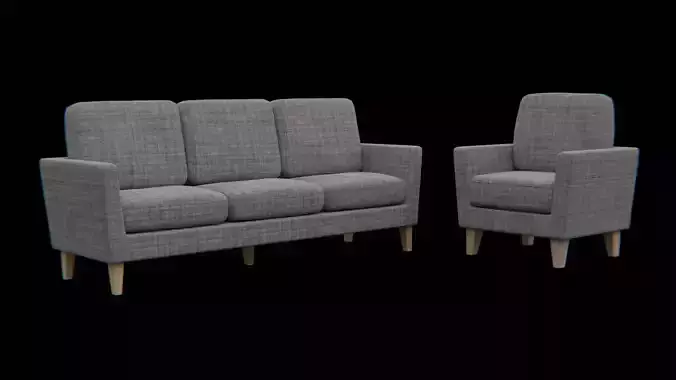 Furniture-set sofa and chair