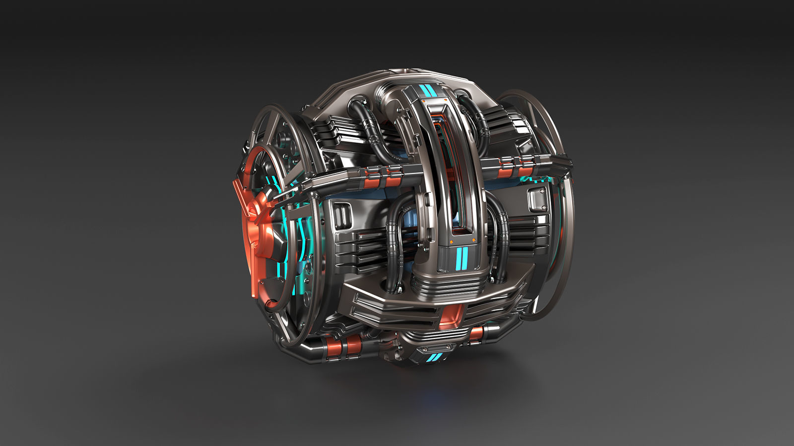 Sci Fi Mega Elements KITBASH - SUBDIVISION READY - pack 3 3D model_15