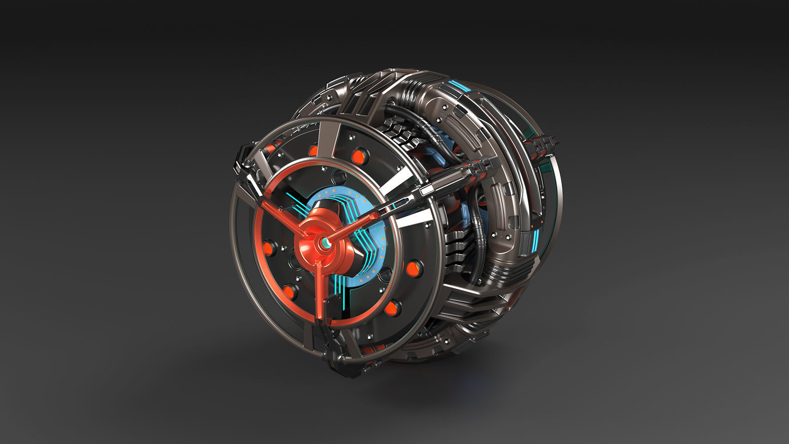 Sci Fi Mega Elements KITBASH - SUBDIVISION READY - pack 3 3D model_14