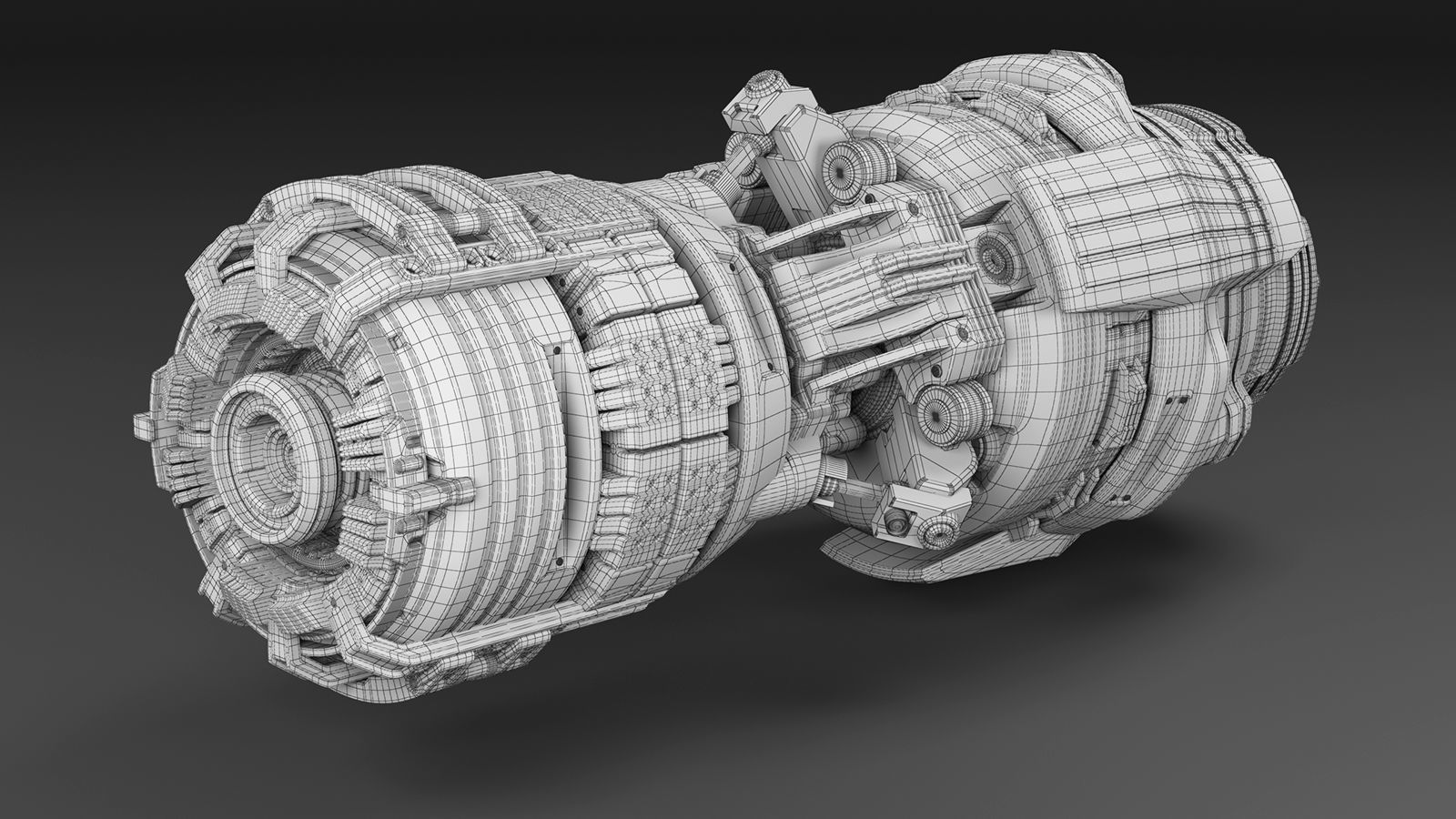 Sci Fi Mega Elements KITBASH - SUBDIVISION READY - pack 3 3D model_13