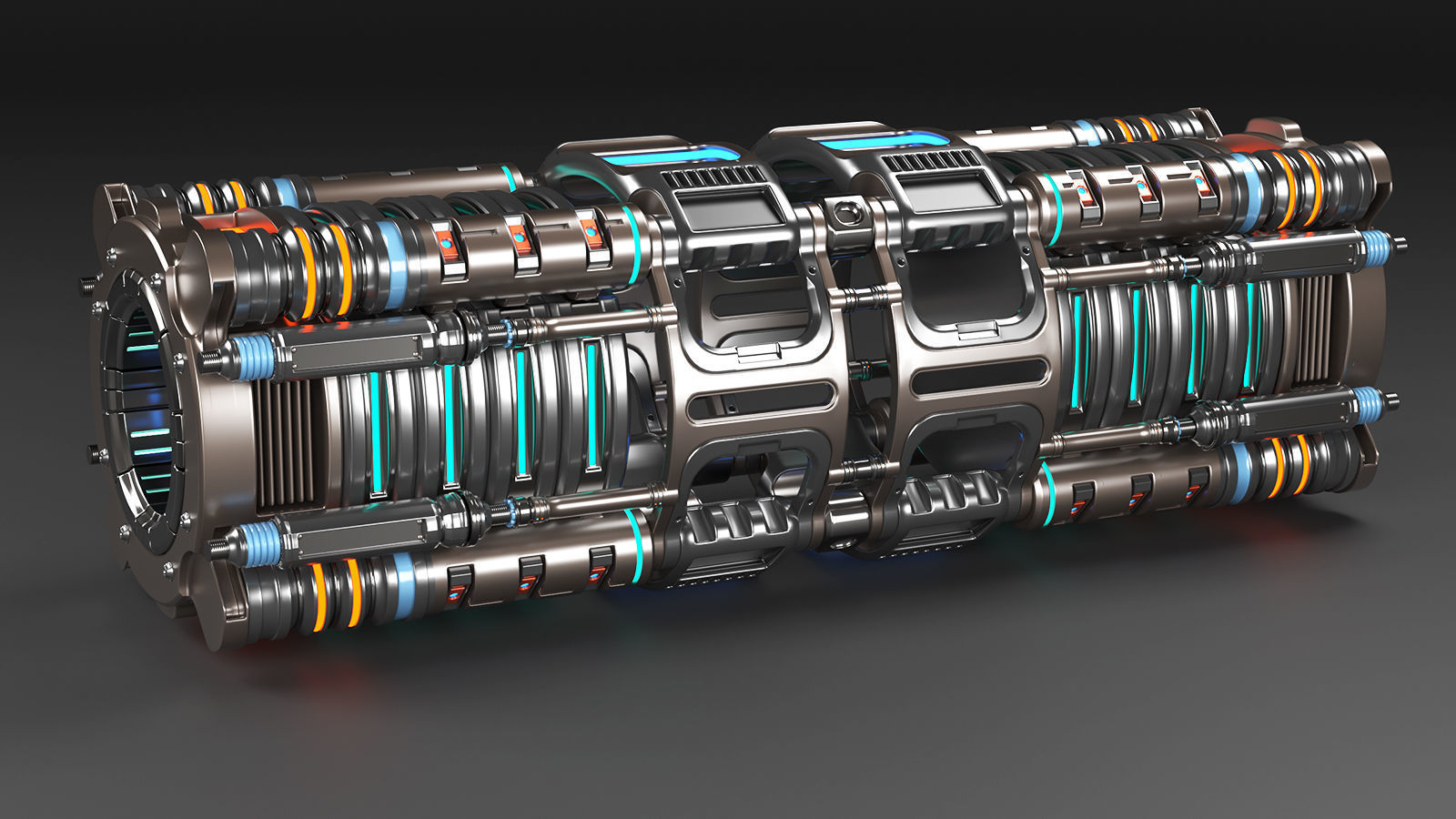 Sci Fi Mega Elements KITBASH - SUBDIVISION READY - pack 3 3D model_18