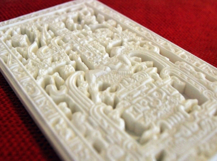 Pakal tomb stone lid aka The Mayan Spaceship 3D print model_1