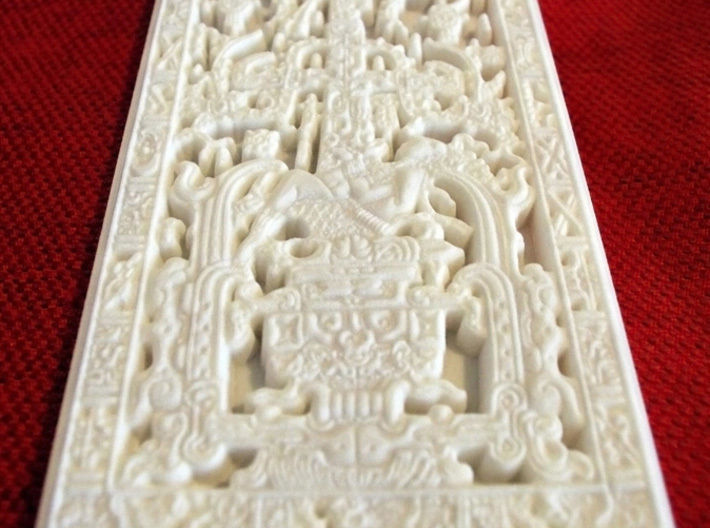 Pakal tomb stone lid aka The Mayan Spaceship 3D print model_3