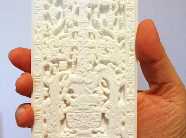Pakal tomb stone lid aka The Mayan Spaceship 3D print model_4