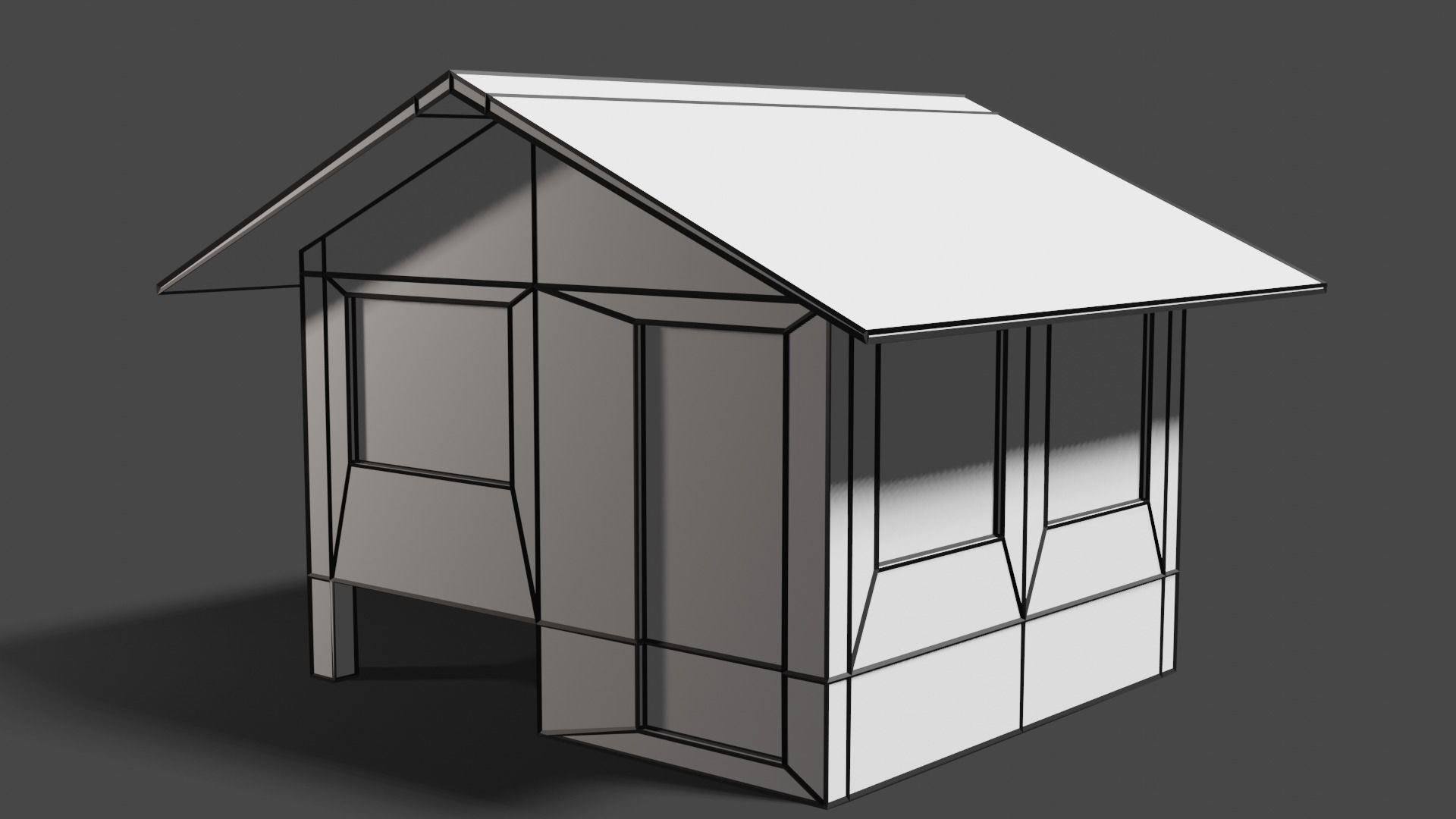 Nipa hut 3d model of a house Low-poly 3D model_8
