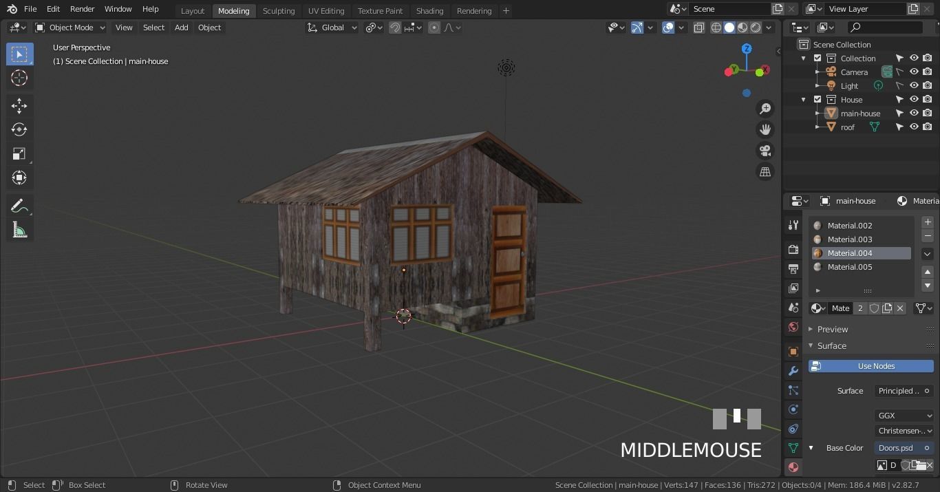 Nipa hut 3d model of a house Low-poly 3D model_16