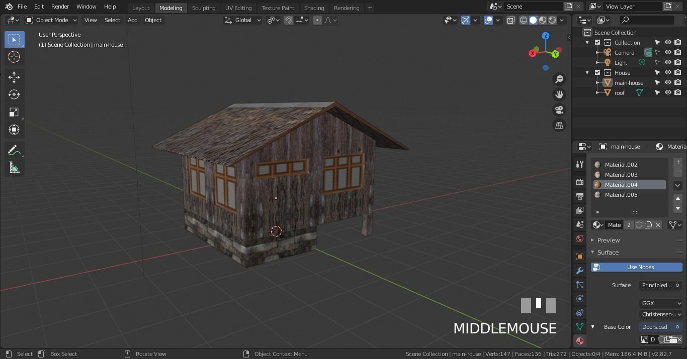 Nipa hut 3d model of a house Low-poly 3D model_14