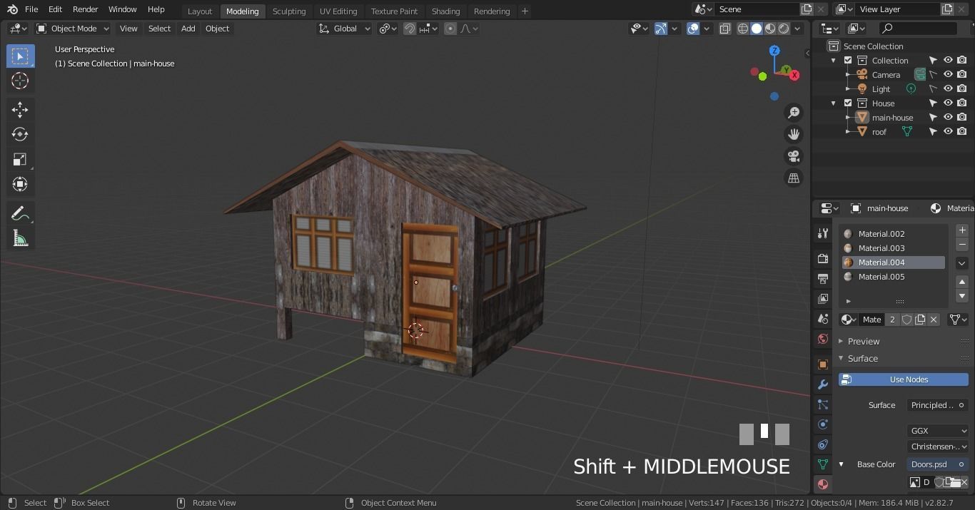 Nipa hut 3d model of a house Low-poly 3D model_12
