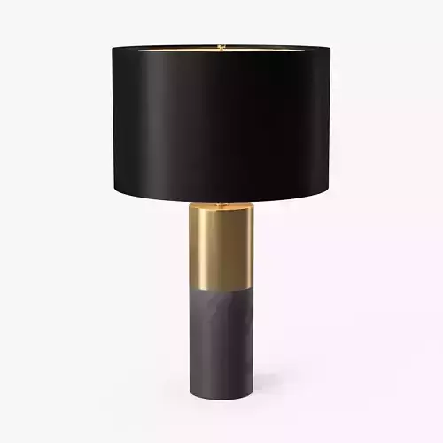 Polina Cement and Gold Industrial Table Lamp