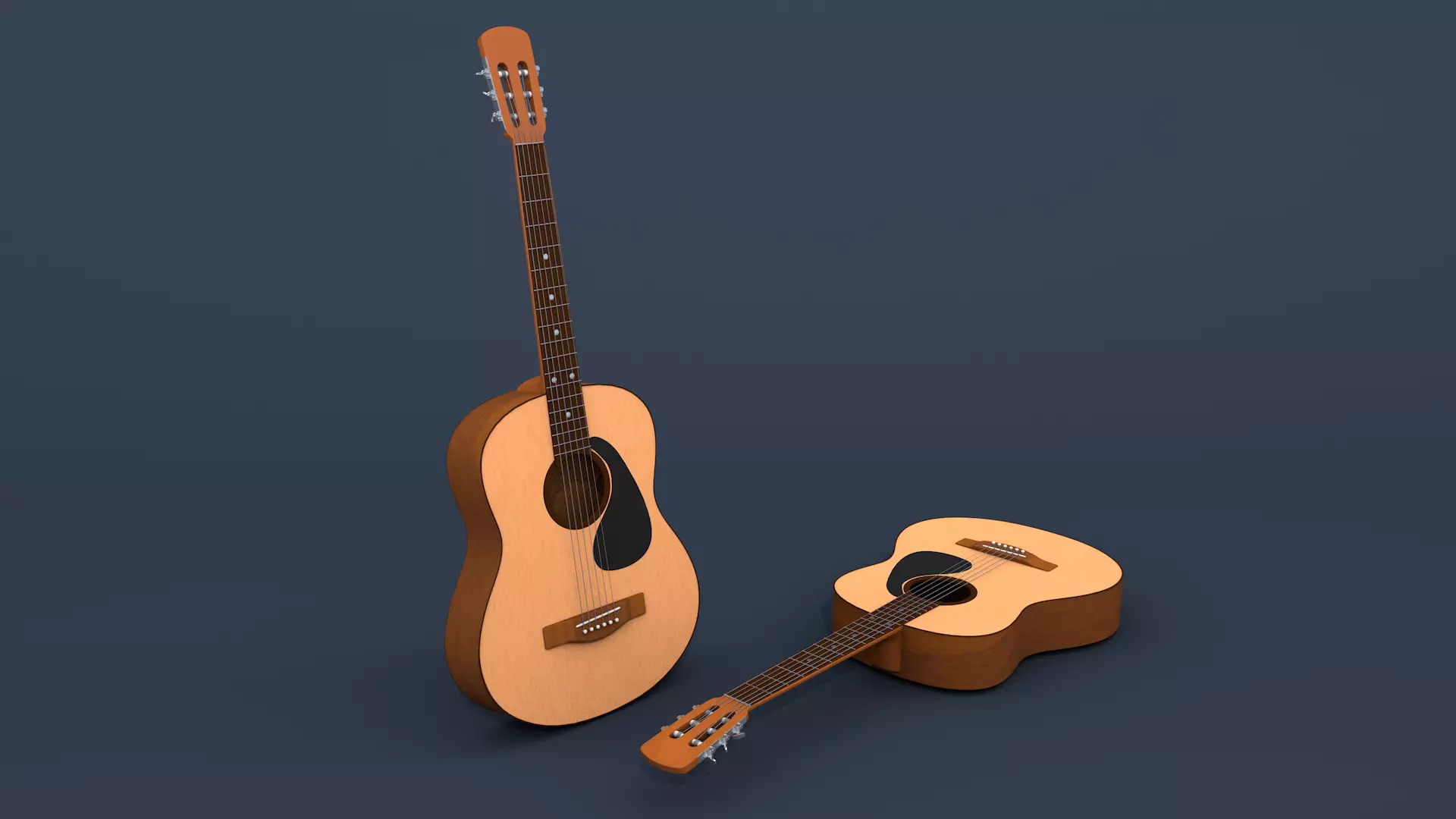 Guitar 3D Model acoustic 3D model