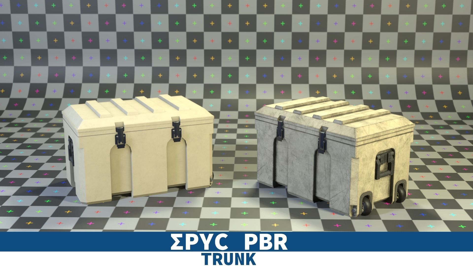 EPIC PBR - Modern Military Trunk Case Low-poly 3D model_12