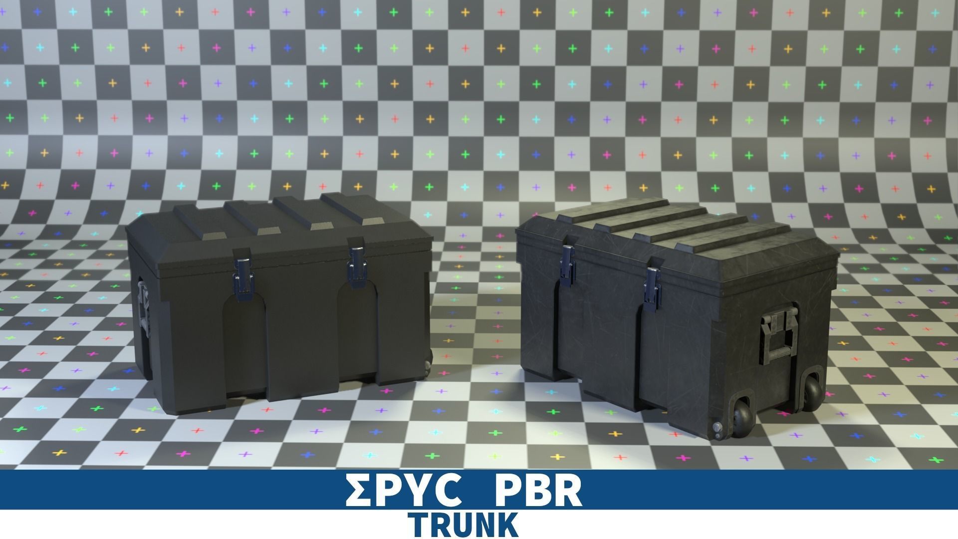EPIC PBR - Modern Military Trunk Case Low-poly 3D model_13