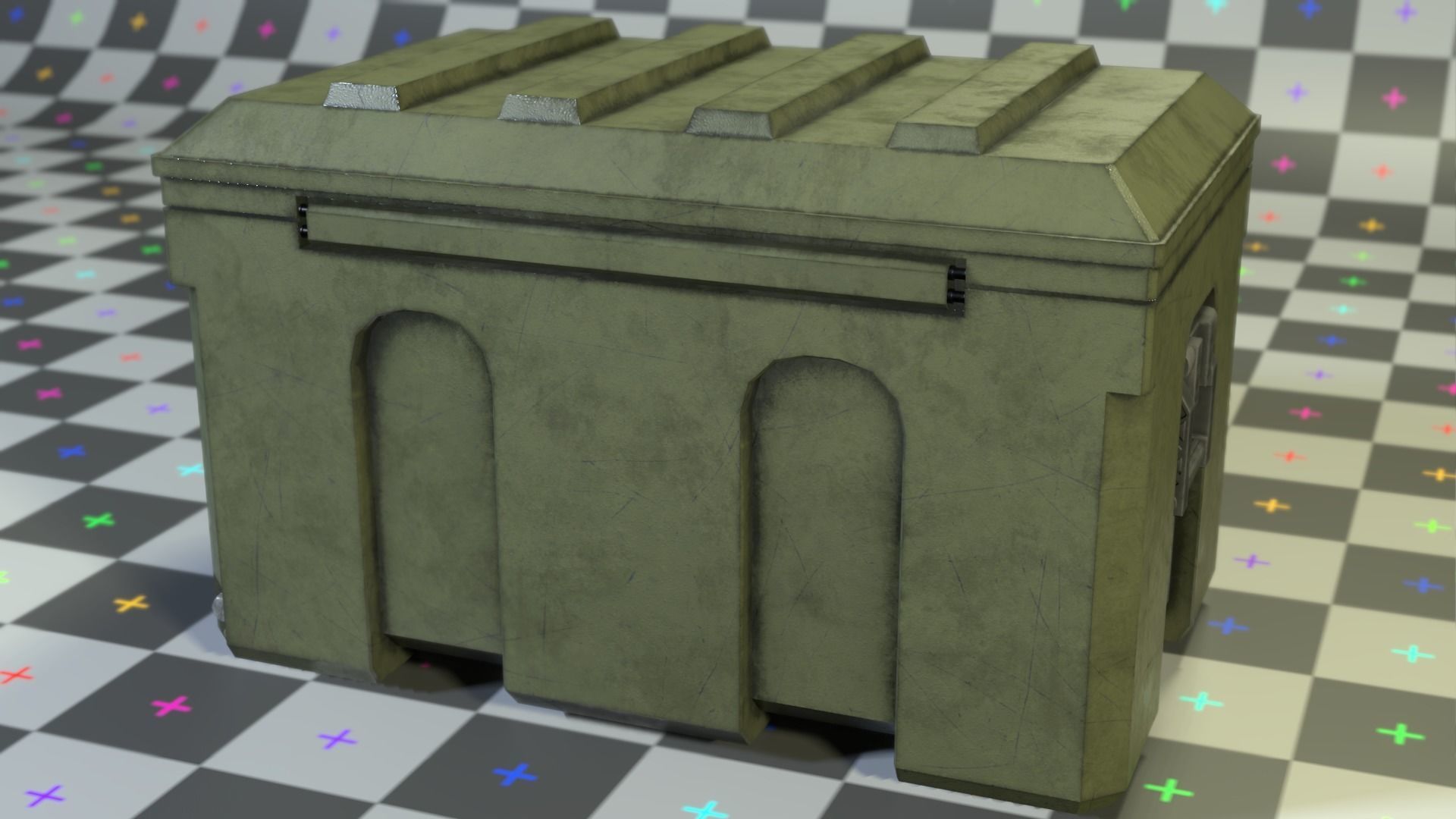 EPIC PBR - Modern Military Trunk Case Low-poly 3D model_17