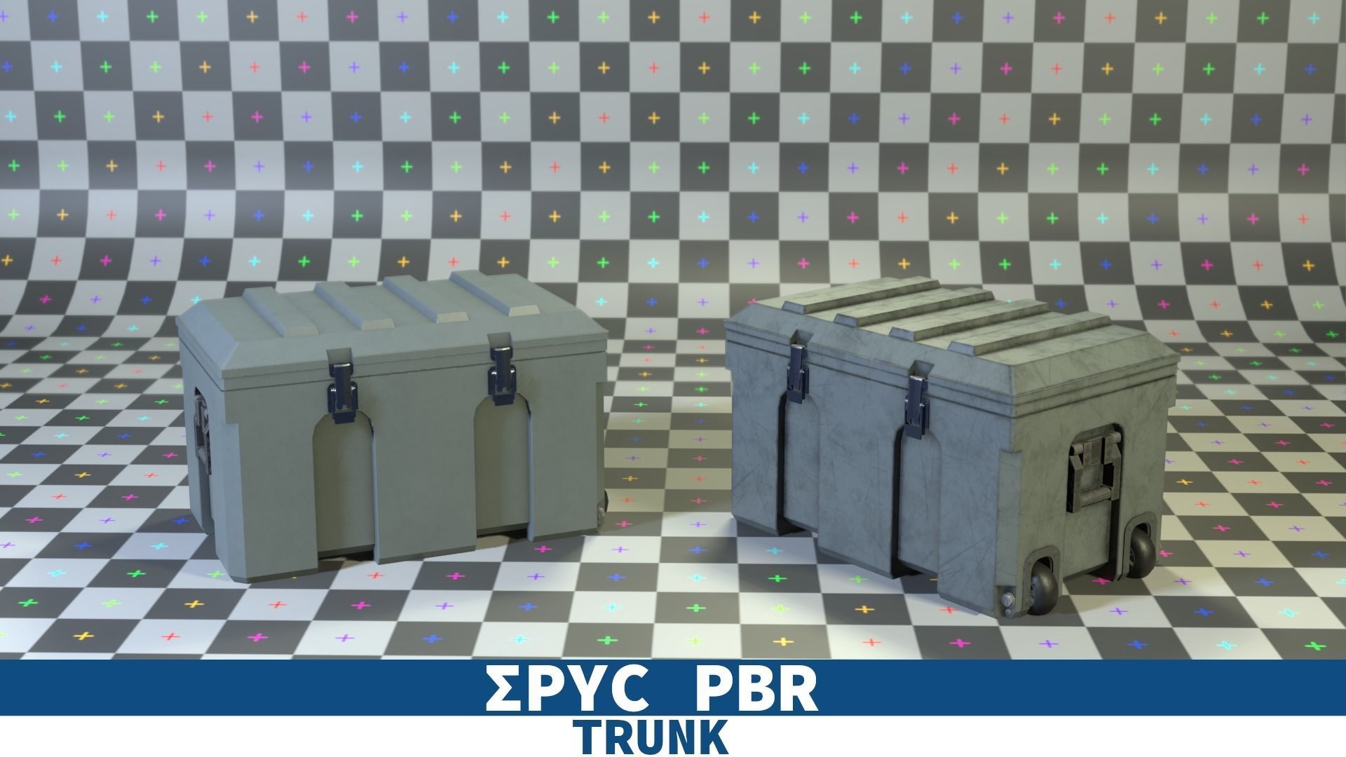 EPIC PBR - Modern Military Trunk Case Low-poly 3D model_11