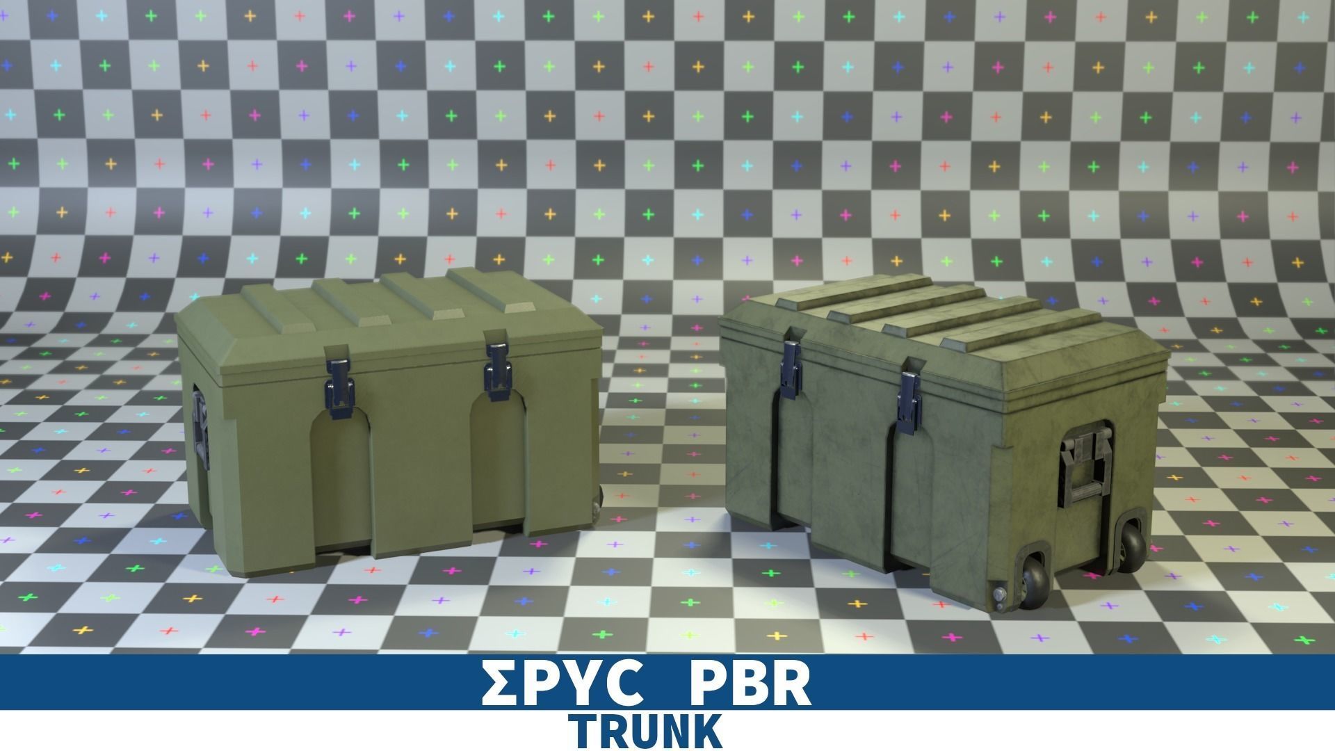 EPIC PBR - Modern Military Trunk Case Low-poly 3D model_10
