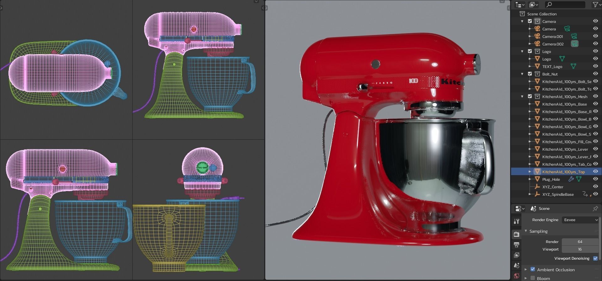 Kitchenaid 100 year anniversary High Quality 3D model_11