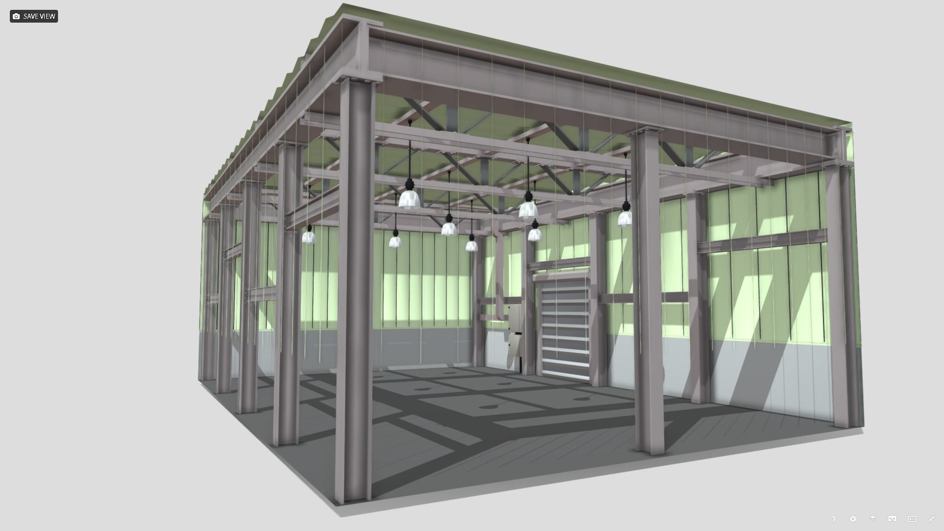 Warehouse Interior - Stylised Low-poly 3D model_6