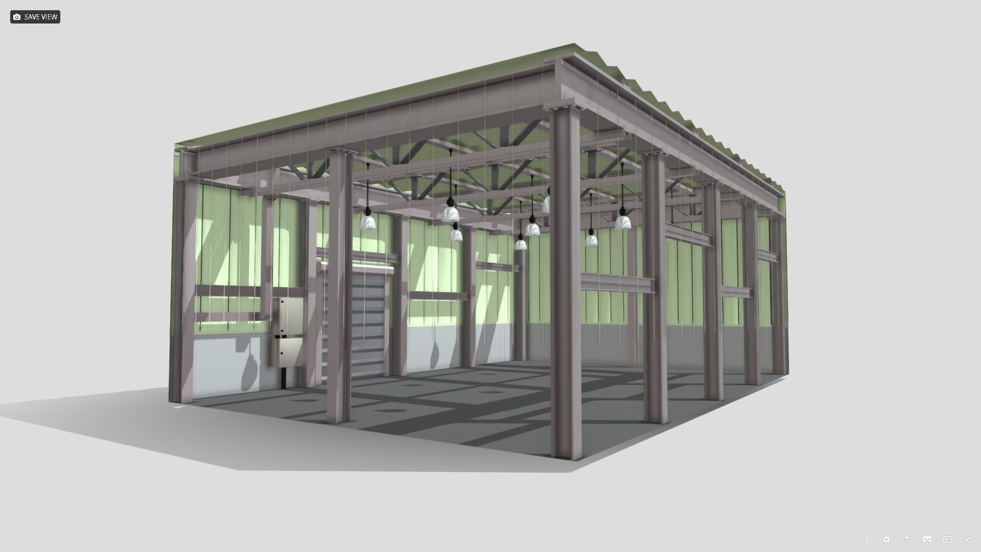 Warehouse Interior - Stylised Low-poly 3D model_2