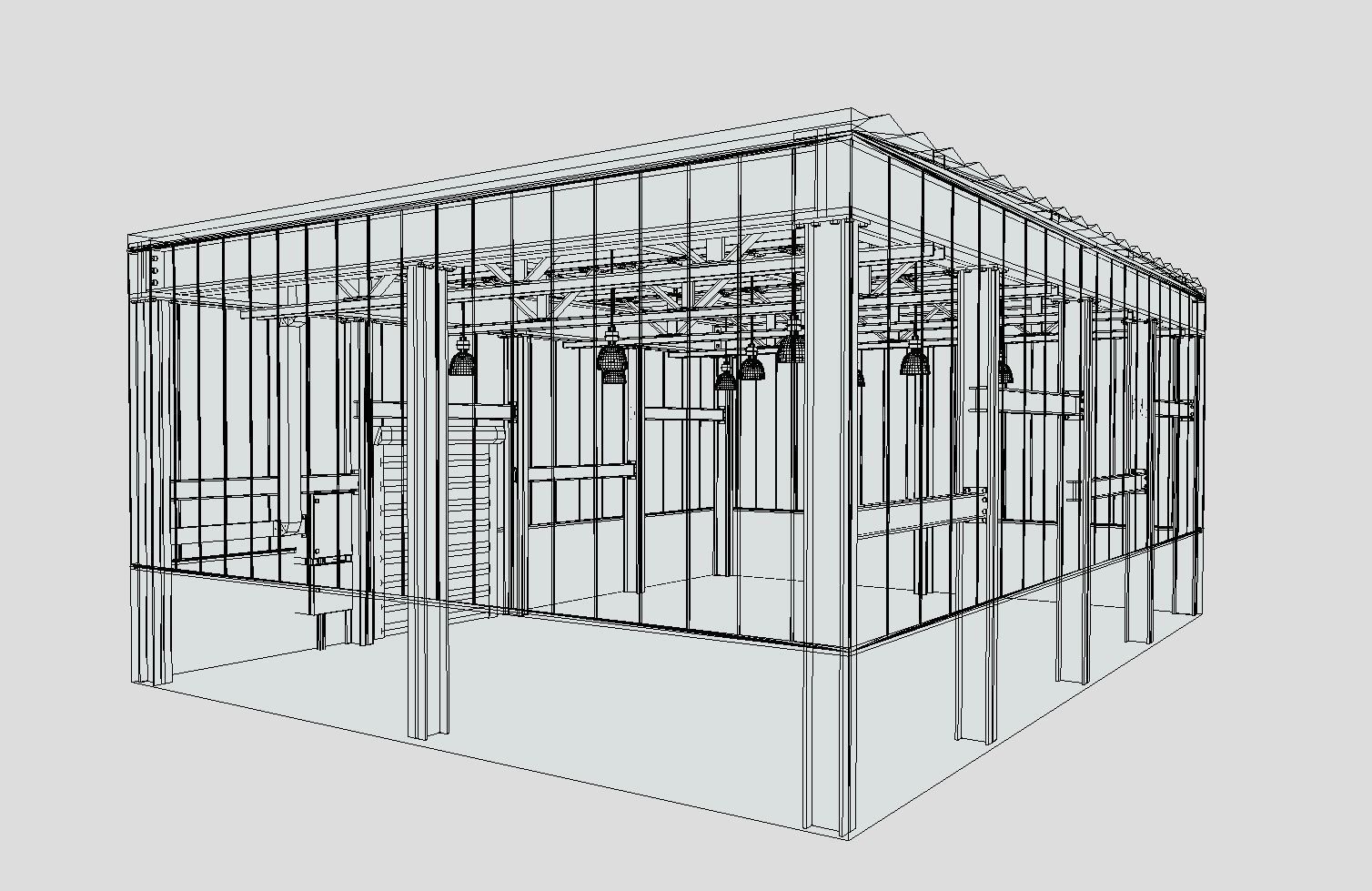 Warehouse Interior - Stylised Low-poly 3D model_10