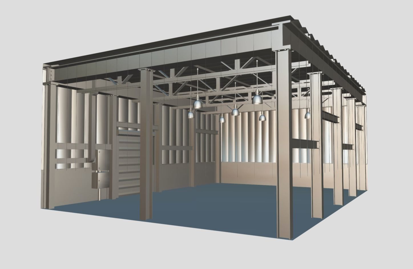 Warehouse Interior - Stylised Low-poly 3D model_4