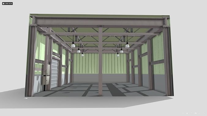 Warehouse Interior - Stylised Low-poly 3D model