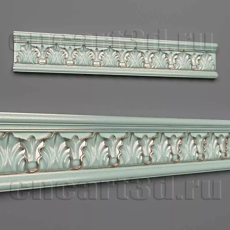 Baguette-01 pair of decorative moldings 3D print model_0