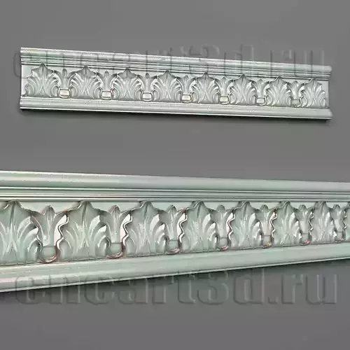 Baguette-01 pair of decorative moldings 3D print model