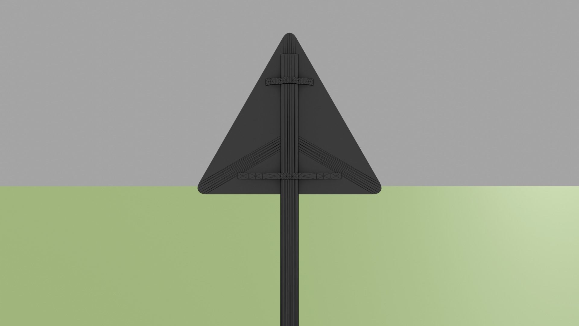 Road Signs Pack Low-poly 3D model_12