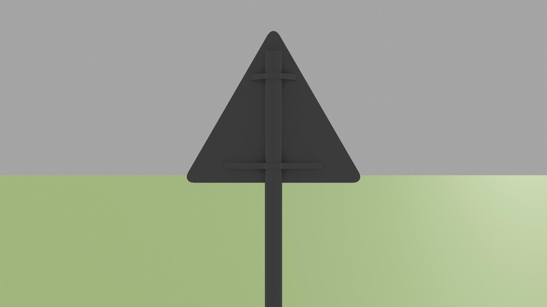 Road Signs Pack Low-poly 3D model_11
