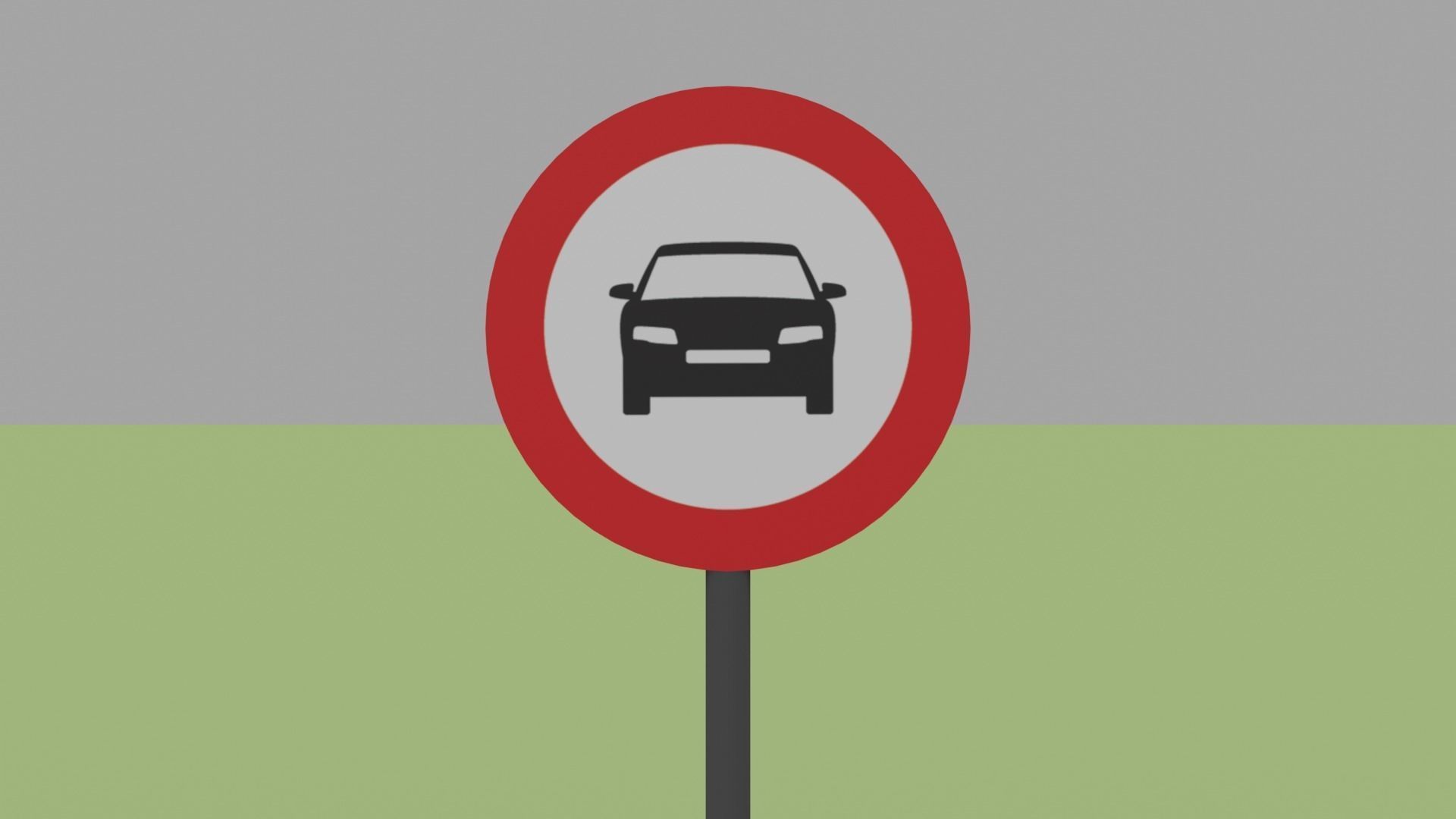 Road Signs Pack Low-poly 3D model_5